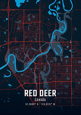 Red Deer City Map