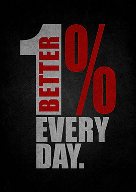 10% Better Every Day Motivational Text