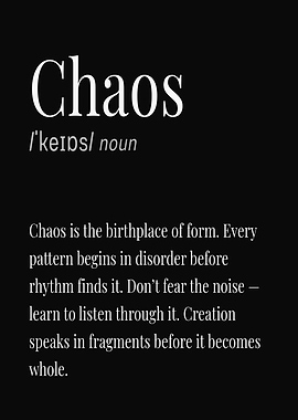 Chaos Definition and Quote