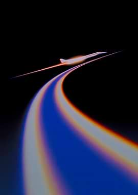 Supersonic Jet Trail Abstract