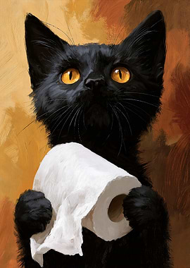 Black Cat Toilet Paper
