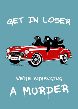 Crows in a Car Arranging a Murder