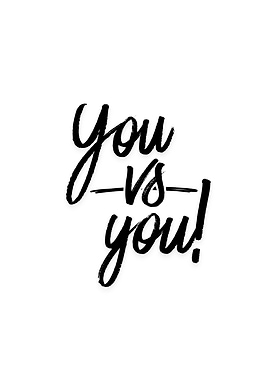 You vs You text art