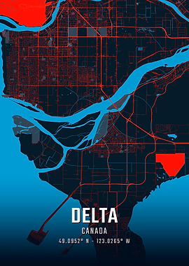 Delta Canada City Map