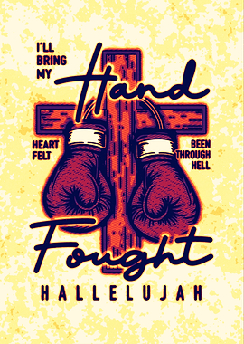 Boxing Gloves on a Cross