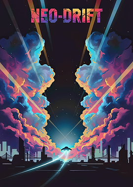 Neo-Drift Retro Sci-Fi Cityscape