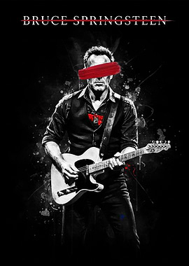 Bruce Springsteen with Red Paint