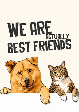 Dog and Cat Best Friends