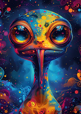 Psychedelic Alien Portrait