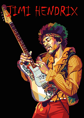 Jimi Hendrix Playing Guitar