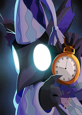 Mysterious character with a pocket watch