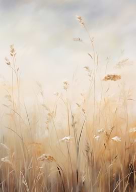 Field of Grass and Flowers