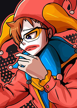 Sad Clown Character Portrait