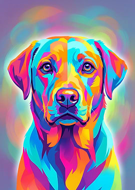 Colorful Dog Portrait