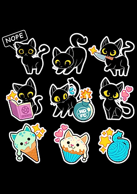 I Love Cats Sticker Pack