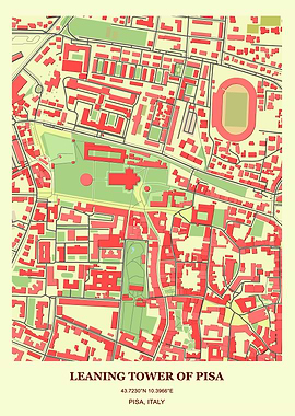 Leaning Tower of Pisa Map
