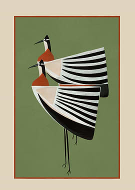 Striped Bird Pair