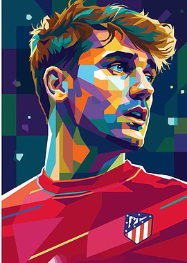Antoine Griezmann Pop Art Portrait