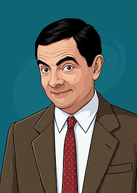 Mr. Bean Cartoon Portrait
