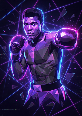 Muhammad Ali Geometric Boxing Art