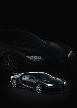 Black Bugatti Chiron Supercar