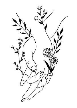 Holding Hands with Flowers