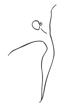 Minimalist Dancer Line Art