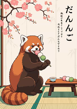 Red Panda Sakura Tea Time