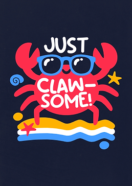 just clawsome funny crab
