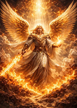 Fiery Angel with Sword