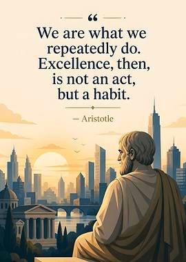 Aristotle quote about excellence and habit