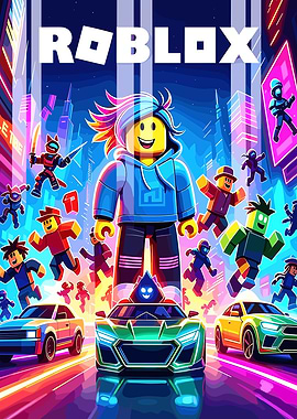 Roblox Characters in a Futuristic City