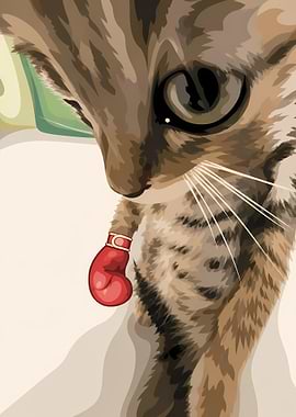 Kitten in Boxing Glove