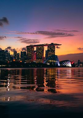 Singapore Skyline at Sunset