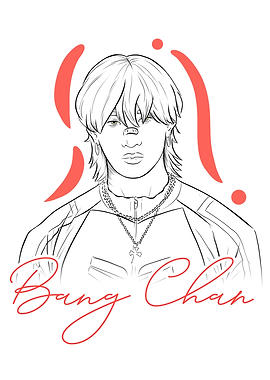 Bang Chan Stray Kids Line Art