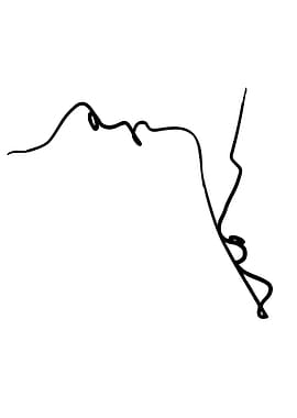 Minimalist Line Art of Two Faces
