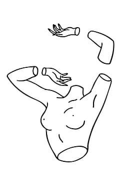Disembodied Body Parts Illustration