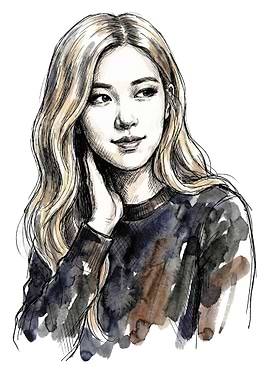 Watercolor Portrait of a Woman