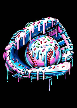 Baseball Glove with Donut Icing