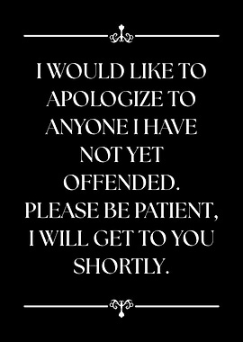 Apology for Offense