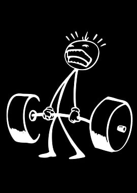 Stick Figure Lifting Weights