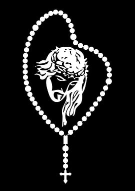 Jesus Rosary Silhouette
