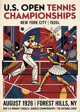 Tennis in USA 1926 Poster