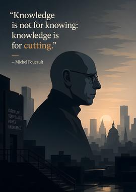 Michel Foucault Quote with Cityscape