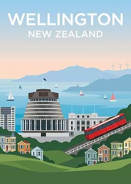 Wellington New Zealand Cityscape