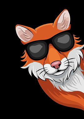 Cool Fox With Sunglasses Kids Fox