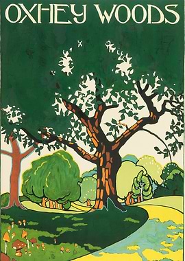 Oxhey Woods Vintage Poster