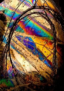 Rainbow Crystal – Iridescent Abstract – Abstract Porcelain #6