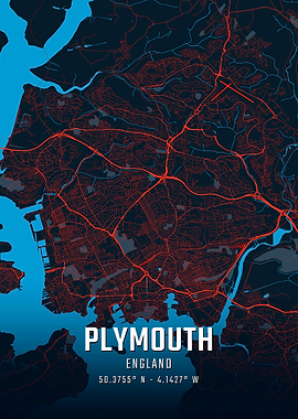 Plymouth England City Map