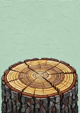 Tree Stump Painting